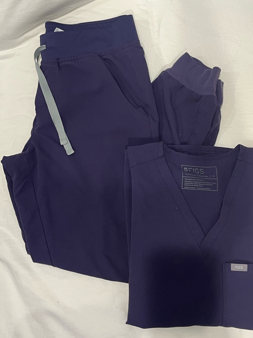 FIGS Scrub Set Purple Shadow Small